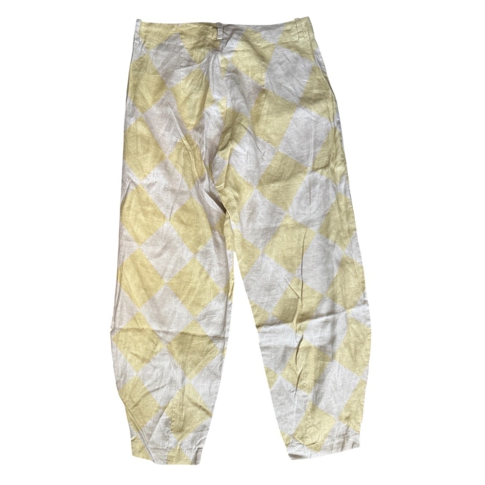 BITTE KAI RAND linen barrel pants NWT medium diamond pattern - Picture 2 of 7